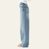 Velira Trousers & Bottoms Women Turino plačių kojų džinsai