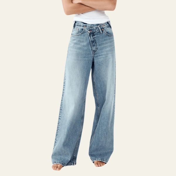 Velira Trousers & Bottoms Women Turino plačių kojų džinsai