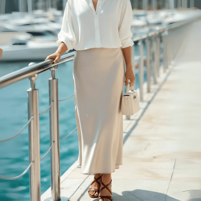 Velira Trousers & Bottoms Women Veronos šilkinė midi sijonas
