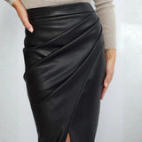 Velira Trousers & Bottoms Women Vienos odos midi sijonas