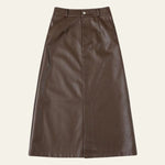 Velira Trousers & Bottoms Women Vienos struktūruotos odos midi sijonas
