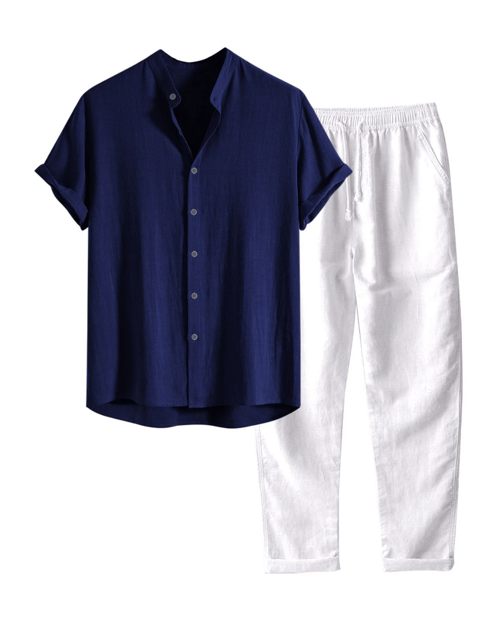 Velira Two Pieces Outfits Tamsiai mėlyna / S Sidnėjaus lino komplektas