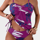 Velira Violetinė / S Carmen™ | Bikini su tropiniu lapų raštu