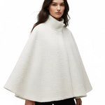 Velira Willow | Textured Wool Cape Jacket Vilis | Tekstūruotas vilnos apsiaustas