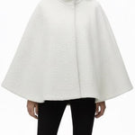 Velira Willow | Textured Wool Cape Jacket Vilis | Tekstūruotas vilnos apsiaustas