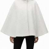 Velira Willow | Textured Wool Cape Jacket Vilis | Tekstūruotas vilnos apsiaustas