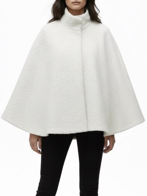 Velira Willow | Textured Wool Cape Jacket Vilis | Tekstūruotas vilnos apsiaustas