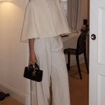 Velira Willow | Textured Wool Cape Jacket Vilis | Tekstūruotas vilnos apsiaustas