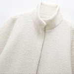 Velira Willow | Textured Wool Cape Jacket Vilis | Tekstūruotas vilnos apsiaustas