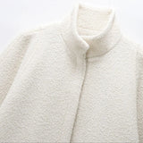 Velira Willow | Textured Wool Cape Jacket Vilis | Tekstūruotas vilnos apsiaustas