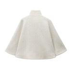 Velira Willow | Textured Wool Cape Jacket Vilis | Tekstūruotas vilnos apsiaustas