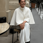 Velira Willow | Textured Wool Cape Jacket Vilis | Tekstūruotas vilnos apsiaustas