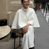 Velira Willow | Textured Wool Cape Jacket Vilis | Tekstūruotas vilnos apsiaustas