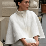 Velira Willow | Textured Wool Cape Jacket Vilis | Tekstūruotas vilnos apsiaustas