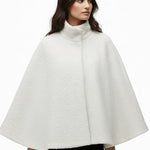 Velira Willow | Textured Wool Cape Jacket Vilis | Tekstūruotas vilnos apsiaustas