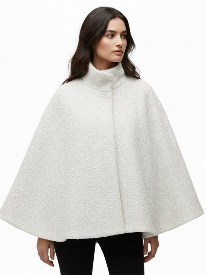 Velira Willow | Textured Wool Cape Jacket Vilis | Tekstūruotas vilnos apsiaustas