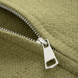 Velira Womens Knitwear Alyvuogių Žalia / Vienas Dydis Elara Užtrauktuku Uždengtas Megztinis Kardiganas