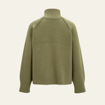 Velira Womens Knitwear Alyvuogių Žalia / Vienas Dydis Elara Užtrauktuku Uždengtas Megztinis Kardiganas