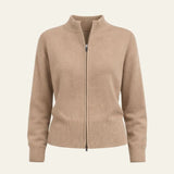 Velira Womens Knitwear Amélie Ribošinis Megztinis Su Užtrauktuku