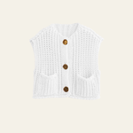 Velira Womens Knitwear Balta / S Amelie Storos Megztinis Su Mygtukais