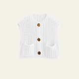 Velira Womens Knitwear Balta / S Amelie Storos Megztinis Su Mygtukais