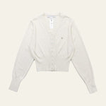 Velira Womens Knitwear Balta / S Veronos vilnos mygtukų kardiganas