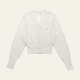 Velira Womens Knitwear Balta / S Veronos vilnos mygtukų kardiganas