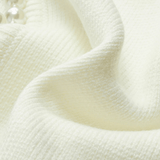Velira Womens Knitwear Balta / Vienas dydis Amara Perlų Apykaklė Kardiganas
