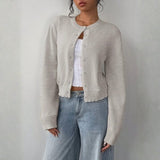 Velira Womens Knitwear Bežinė / S Sienna Esminis Megztinis Kardiganas