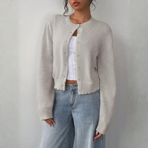 Velira Womens Knitwear Bežinė / S Sienna Esminis Megztinis Kardiganas