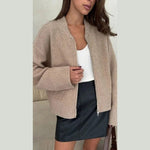 Velira Womens Knitwear Bežinė / S Verona megztinis su užtrauktuku