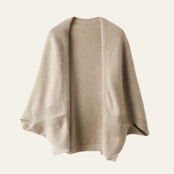 Velira Womens Knitwear Bežinė / Vienas Dydis Marisol Drapuotas Megztinis Kardiganas