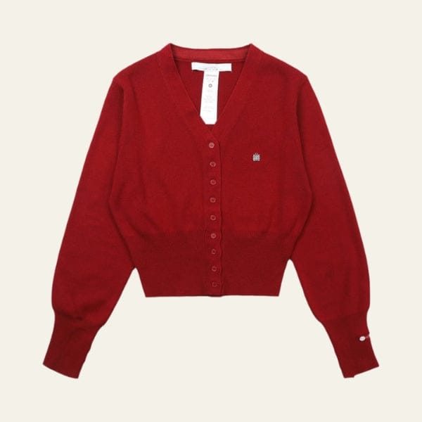 Velira Womens Knitwear Bordo / S Veronos vilnos mygtukų kardiganas