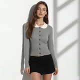 Velira Womens Knitwear Brunell Pilkos Spalvos Pavalas