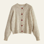 Velira Womens Knitwear Chaki / Vienas dydis Oslo širdies megztinis kardiganas