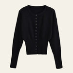 Velira Womens Knitwear Juoda / S Kapri formuotas megztinis kardiganas