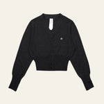 Velira Womens Knitwear Juoda / S Veronos vilnos mygtukų kardiganas