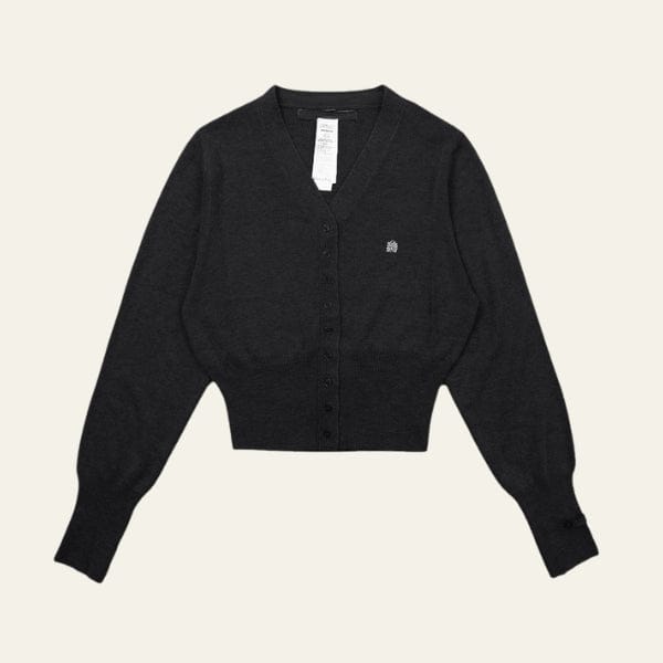 Velira Womens Knitwear Juoda / S Veronos vilnos mygtukų kardiganas