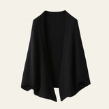 Velira Womens Knitwear Juoda / Vienas Dydis Marisol Drapuotas Megztinis Kardiganas