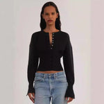 Velira Womens Knitwear Kapri formuotas megztinis kardiganas