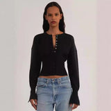 Velira Womens Knitwear Kapri formuotas megztinis kardiganas