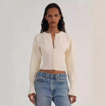 Velira Womens Knitwear Kapri formuotas megztinis kardiganas