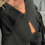 Velira Womens Knitwear Kopenhagos Kardiganas Su Kaklaraiščiu