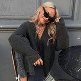 Velira Womens Knitwear Kopenhagos Kardiganas Su Kaklaraiščiu