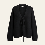 Velira Womens Knitwear Kopenhagos Kardiganas Su Kaklaraiščiu