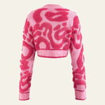 Velira Womens Knitwear Kyoto tekstūruotas rožinis megztinis kardiganas