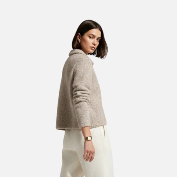 Velira Womens Knitwear Luzernų vilnos megztas kardiganas