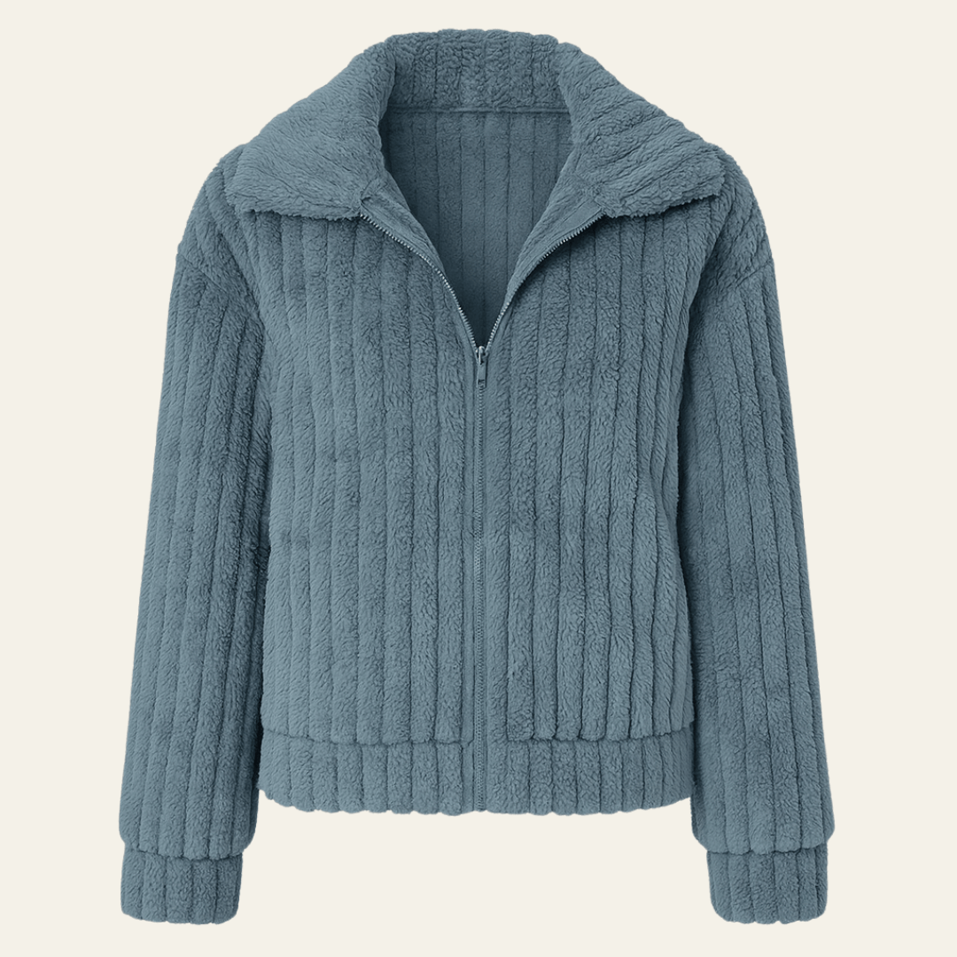 Velira Womens Knitwear Mėlyna / S Vienos Plush Cardigan