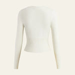 Velira Womens Knitwear Monako Ribboto Trumpas Kardiganas