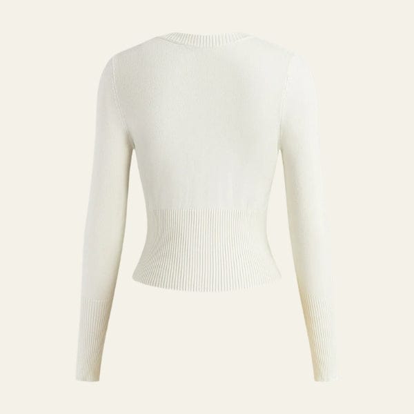 Velira Womens Knitwear Monako Ribboto Trumpas Kardiganas